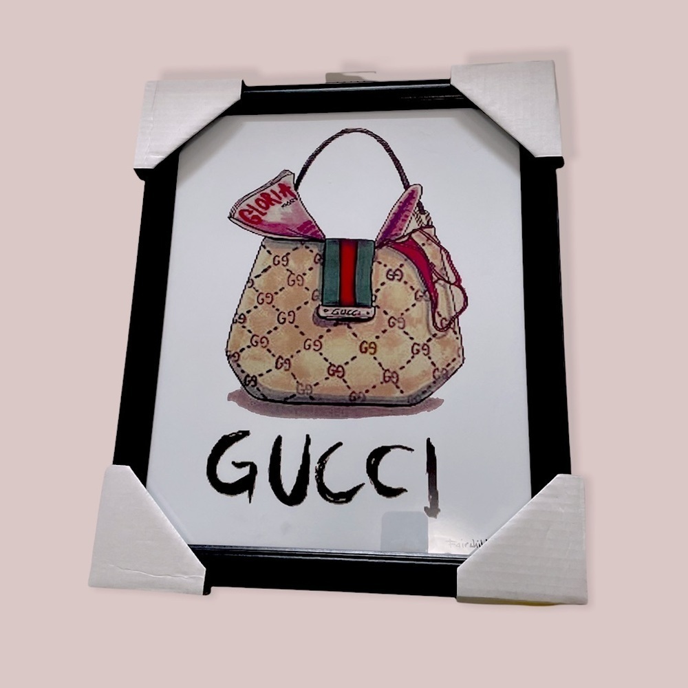GUCCI by Fairchild Paris Framed Wall Art Purse